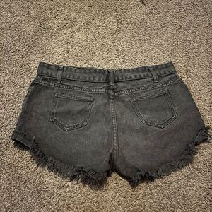 Black Denim Women's Shorts